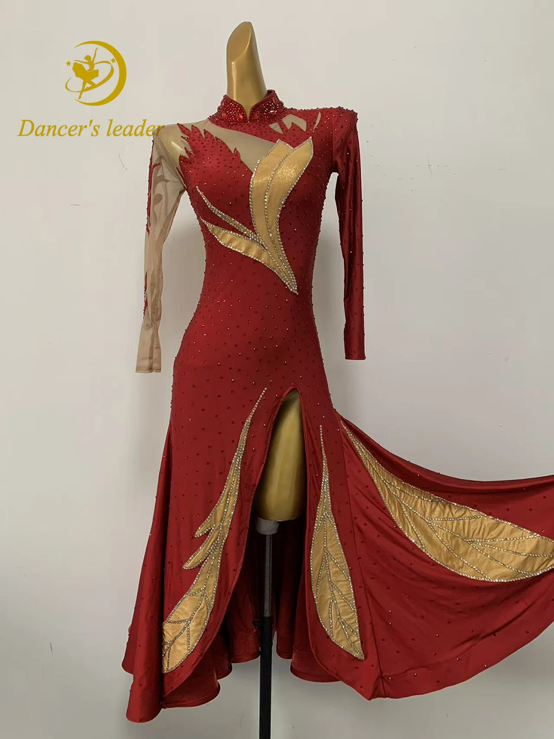 Latin Dance Adult And Children's Dress AB Stone High-End Custom Split Hem Tango Women's Professional Clothing