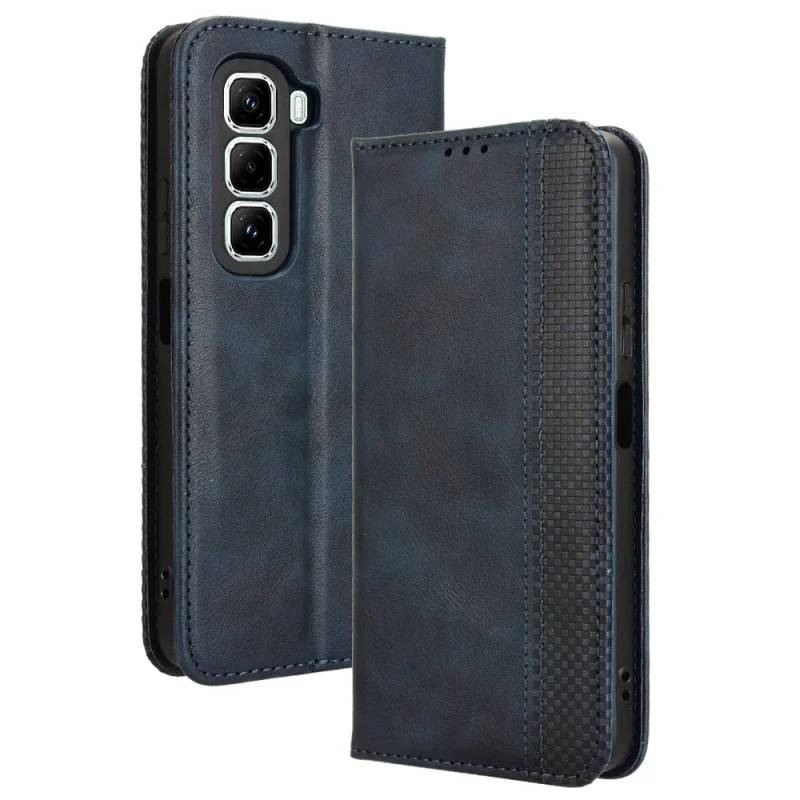 For Infinix Hot 50 Pro+ 4G X6880 leather retro self-attaching phone case Of For Infinix Hot50Pro case flip magnetic wallet cover