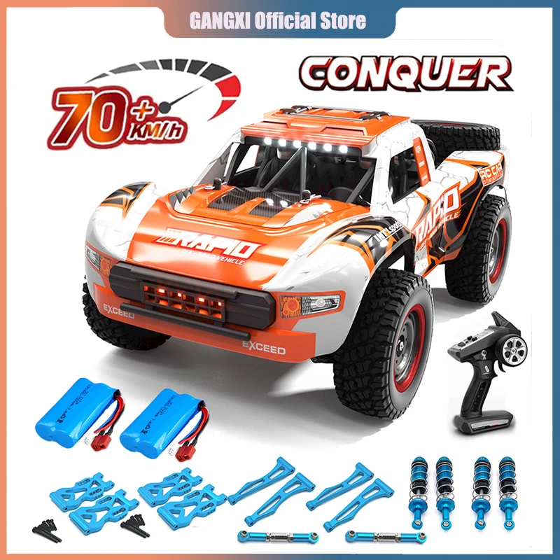 Q130 1:12 70KM/H 4WD RC Car with Light Brushless Motor Remote Control Cars High Speed Drift Monster Truck Toys for Adults Kids