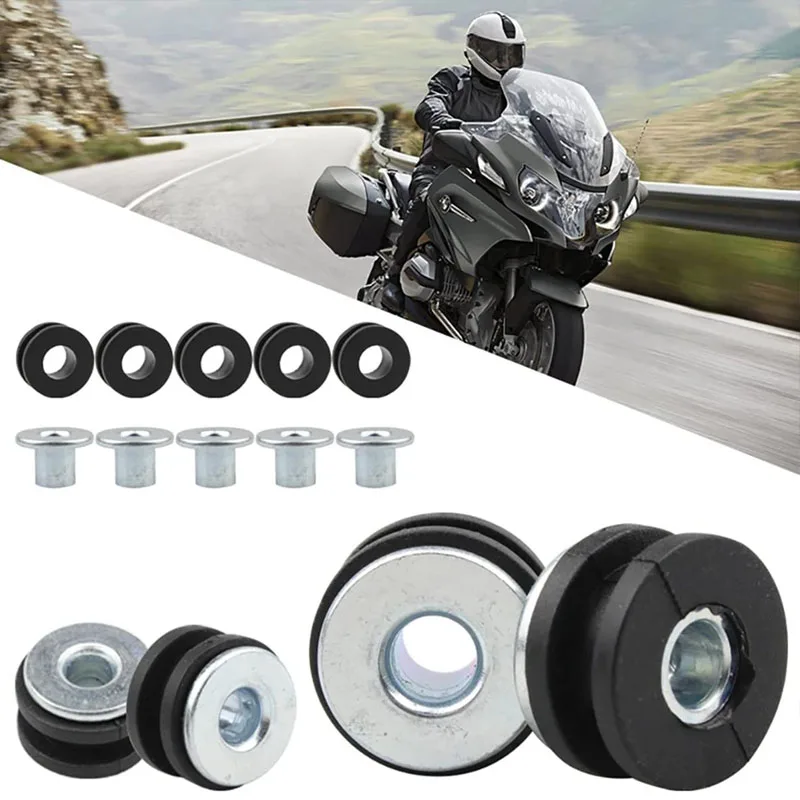 10PCS Grommets Gasket Motorcycle Rubber Grommets Bolt Kit Fairings Bolt Valve Motorcycles Side Cover Grommets Cushion Accessorie