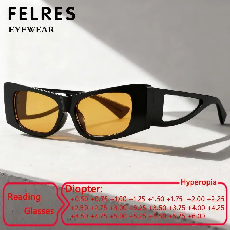 

FELRES Cat Eye Reading Glasses Women Fashion Outdoor Travel Shades Sun Eyeglasses Prescription Glasses Optical Glasses Frame