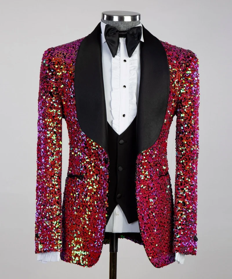 

Trajes para hombre Customized Shawl Lapel Single Breasted Wedding Groom Tuxedo 3pcs Formal Party Banquet Full Suits for Men
