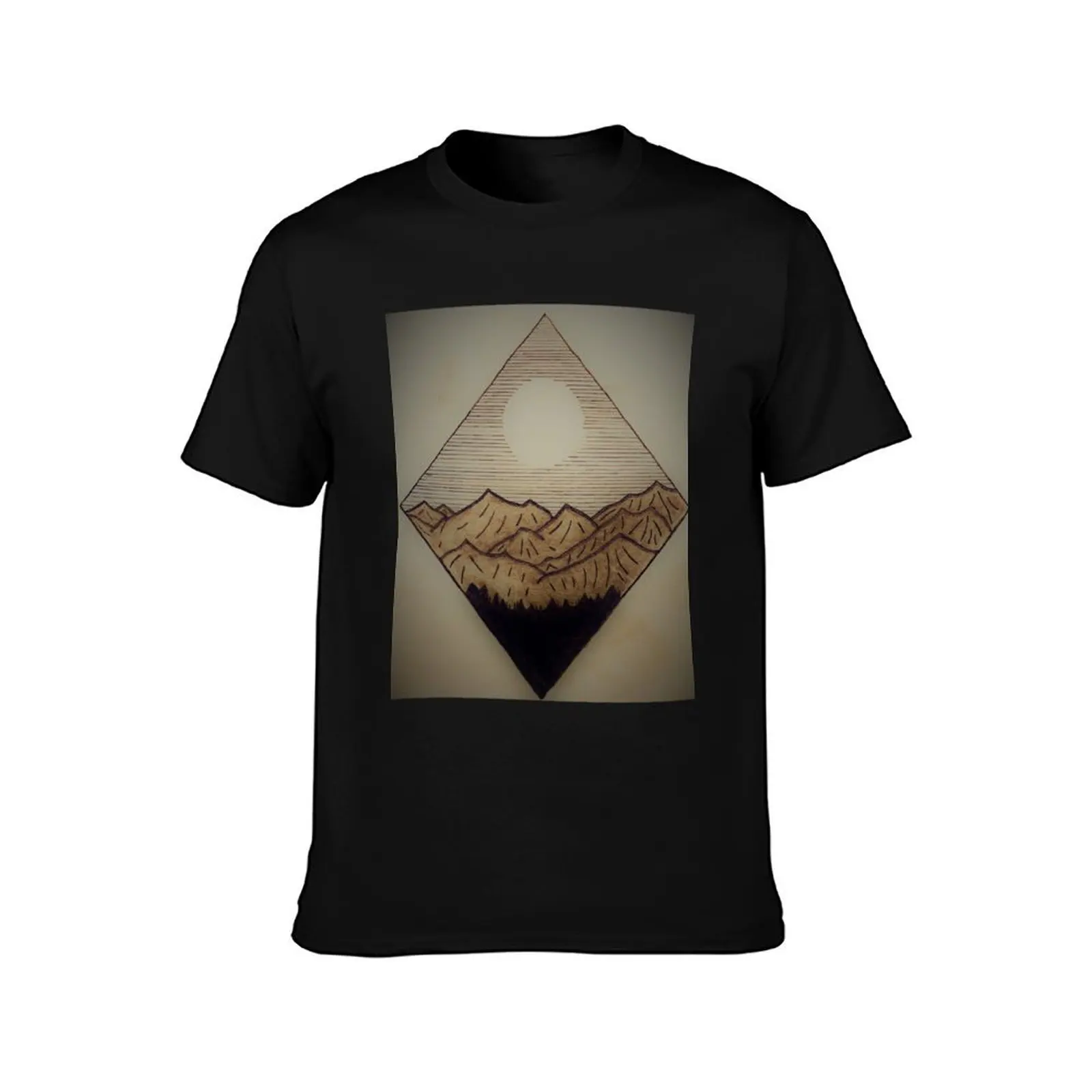 Diamond Mountain Evening #2 T-Shirt Breathable Lightweight Summer Top T-Shirt