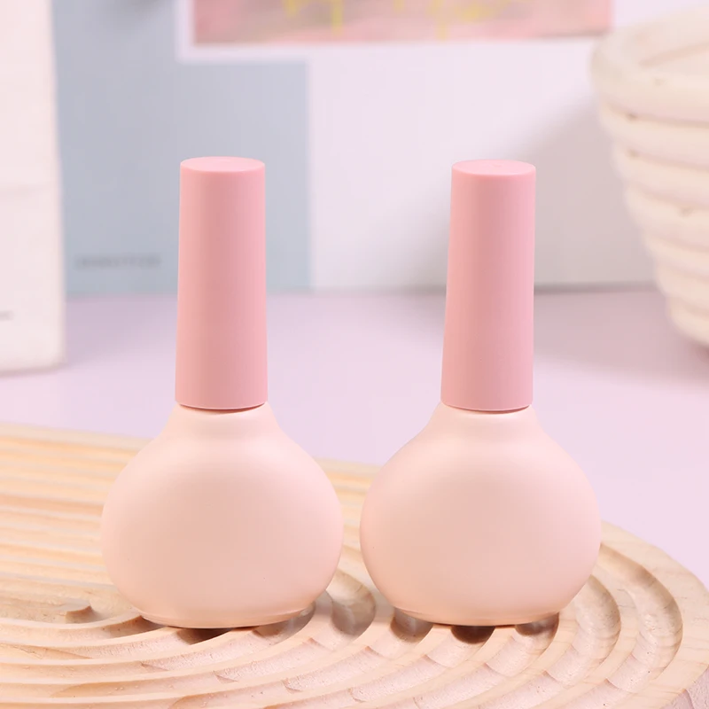 9ml Empty Transparent Glass Nail Polish Bottle Empty With Lid Brush Cosmetic Containers Nail Glass Bottles With Brush