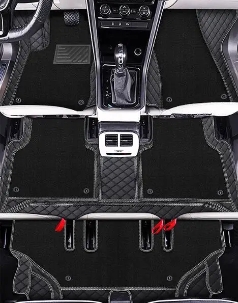 Custom special car floor mats for Hyundai Santa fe 6 7 seats 2023-2019 waterproof durable double layers carpets for Santafe 2021