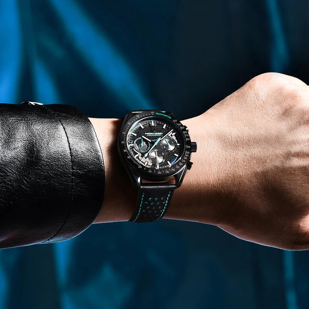 2025 جديد PAGANI تصميم ساعات رجالية فاخرة ساعة كوارتز للرجال VK63 كرونوغراف ساعة اليد AR الياقوت مقاوم للماء مضيئة