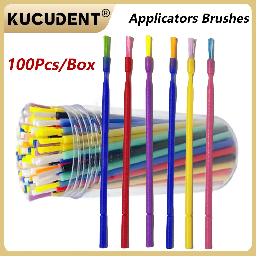 

100Pcs/Box Disposable Dental Micro Applicators Brushes Bendable Long Micro Brush Teeth WhiteningExtension Tool Dentist Materials