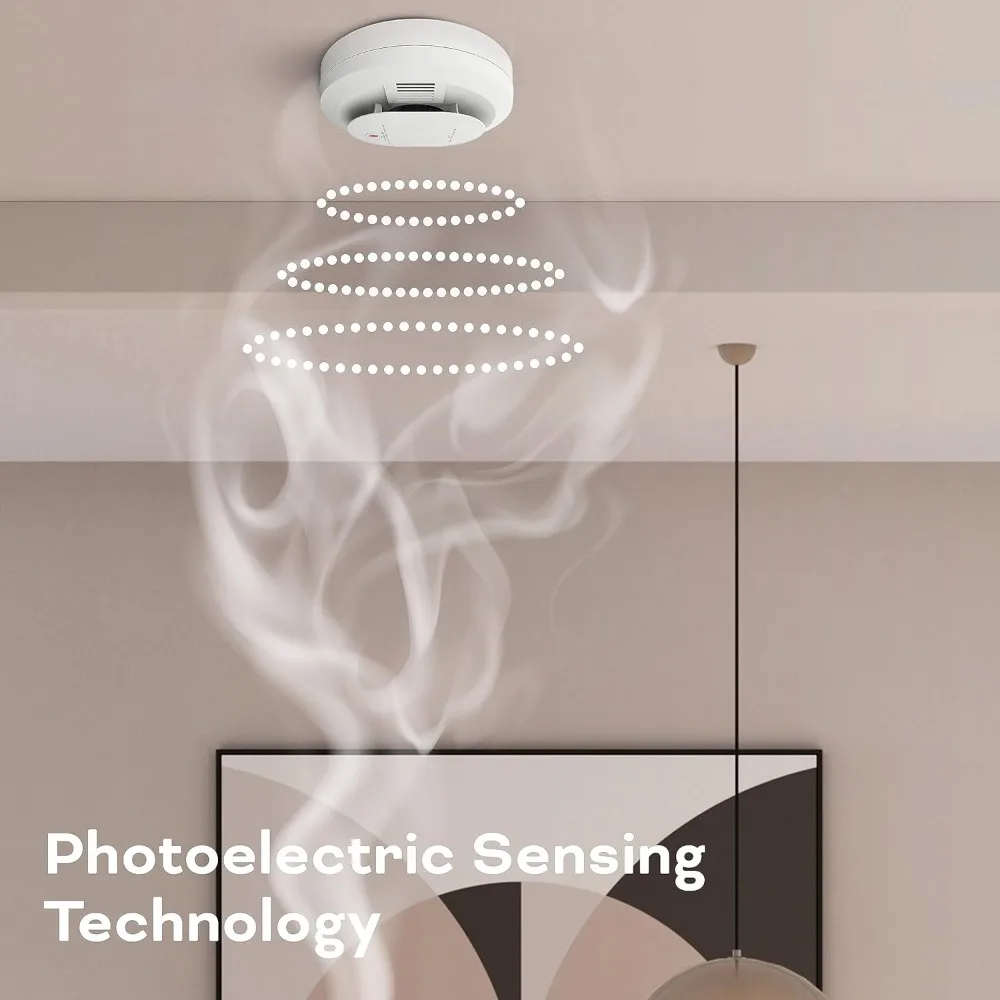 

Hardwired Smoke & Carbon Monoxide Detector, AA Battery Backup, Interconnectable, LED Warning Light Indicators, 4 Pack