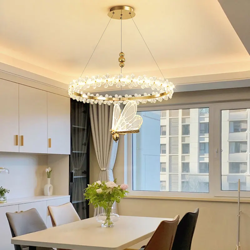 

2025 Modern Crystal LED Chandeliers Lamp For Living Dining Room Home Decor Lights Bedroom Dining Table Ligthing Indoor Luminaire