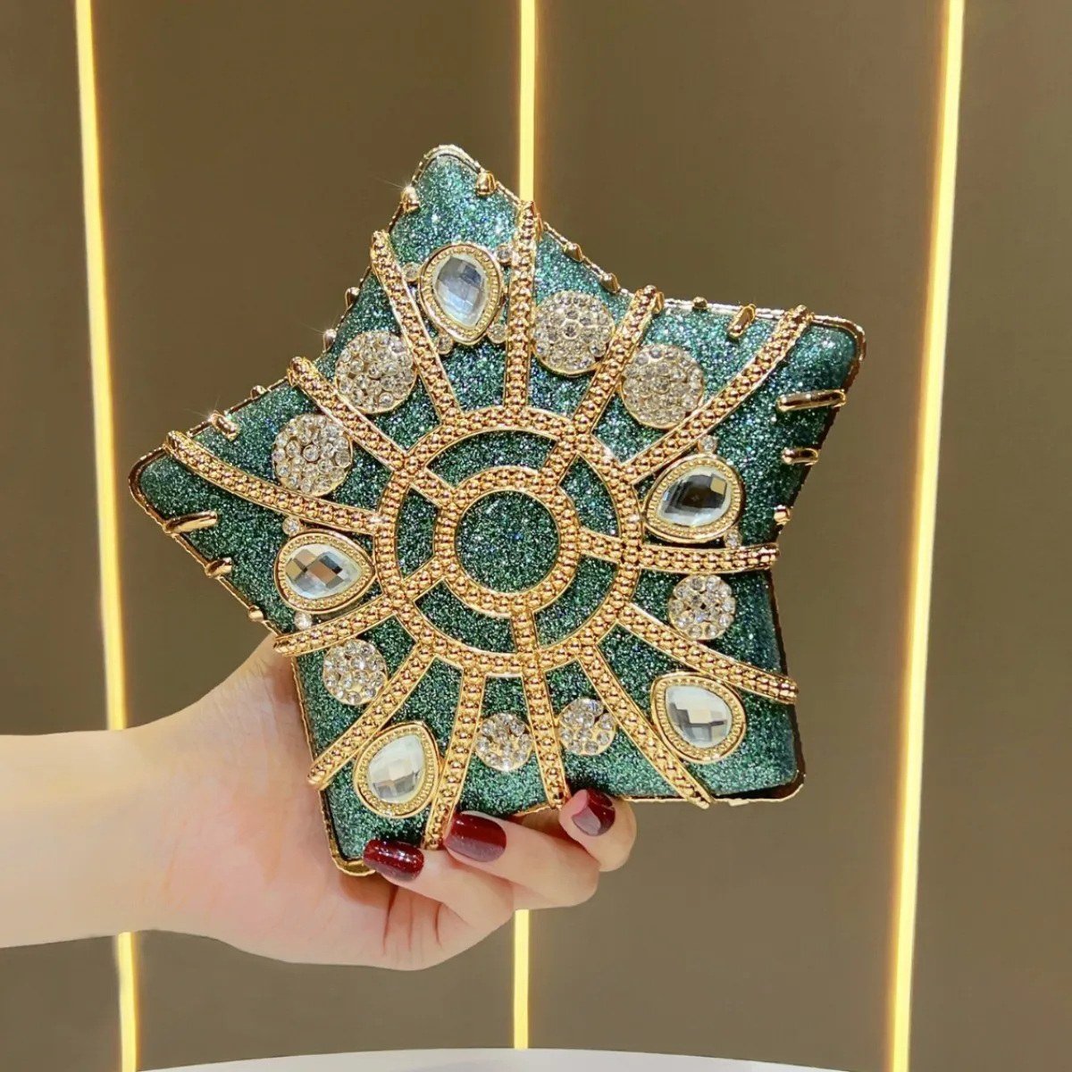 heavy industry starfish bag diamond-encrusted premium clutch bag Xiaoshang single shoulder messenger women's bag handbag