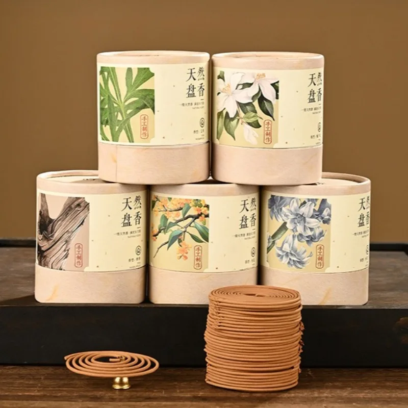 60/120 Discs Natural Plant Coil Incense Home Office Aromatherapy Yoga Meditation Bedroom Soothing Help Sleep Lasting Fragrance
