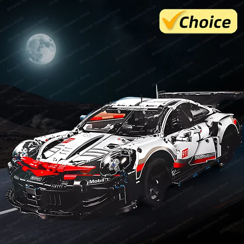 911RSR1580 Pcs Technical Classic Super Racing Car Building Blocks Model Bricks Vehicl Toy For Kids Birthday Boys Gift Compatible