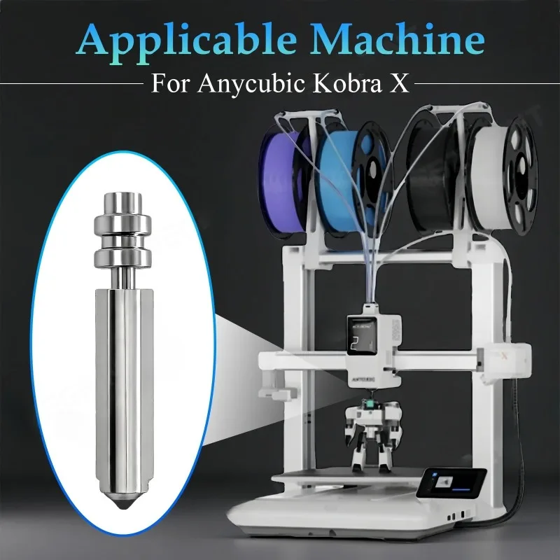 

Высококачественная металлическая насадка для 3D-принтера Anycubic Kobra X: прочная, обеспечивает плавную подачу филамента, стабильную печать, долговечная деталь