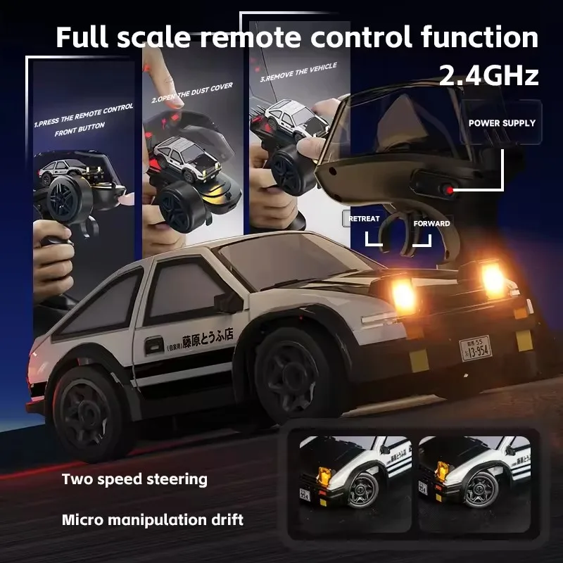 الصبي الكبار RC الانجراف سيارة 1/64 AE86 سطح المكتب الصغير التحكم عن بعد 2.4G 4WD على الطرق الوعرة الانجراف سباق السيارات لعبة مجسمة كهربائية