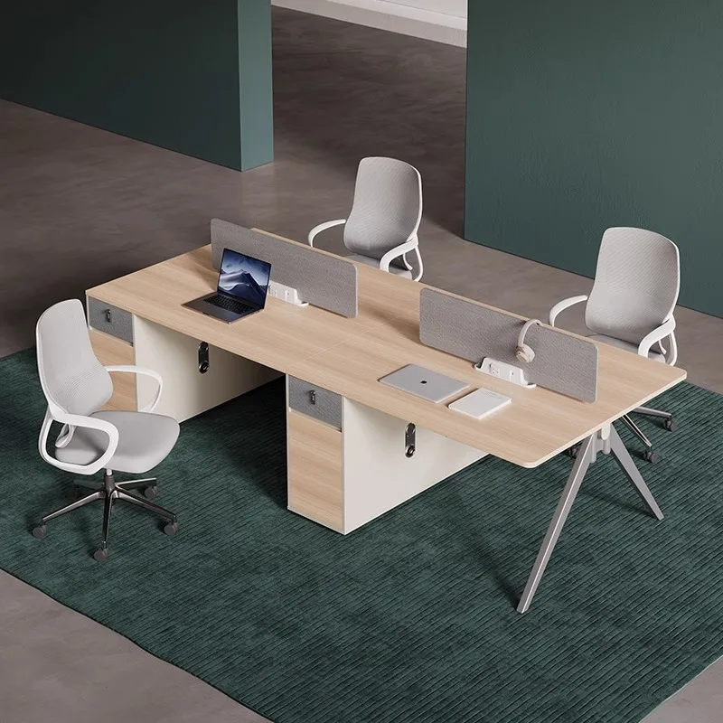 

Комбинация стола для персонала, простой современный экран, стол для персонала, стильный офис