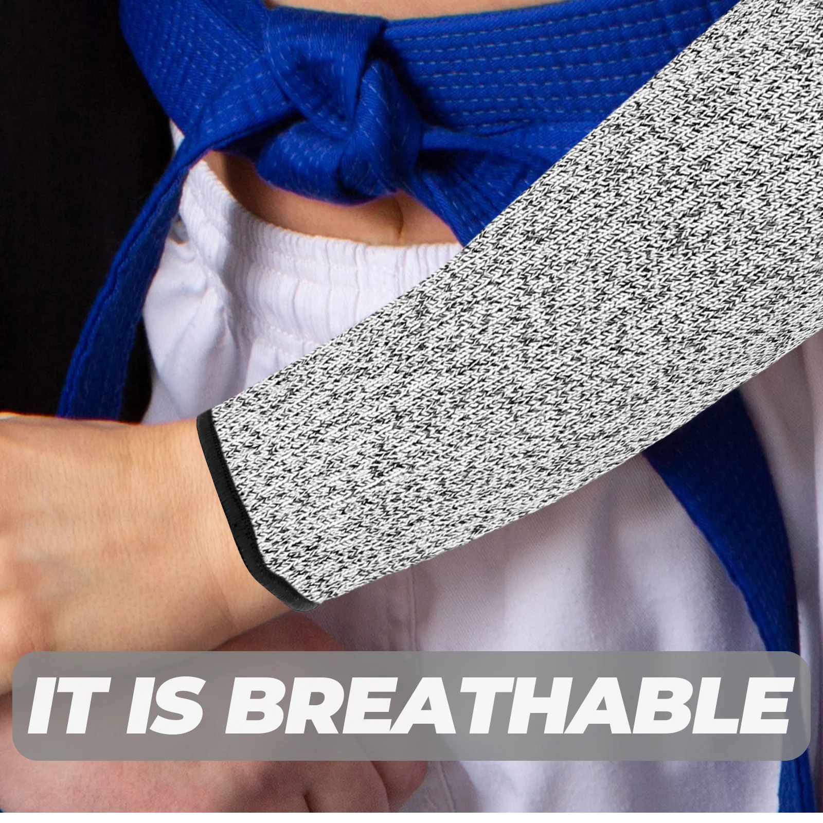 

1Pair Cut Proof Arm Sleeves Forearm Protective Sleeve Anti-Cut Arm Guard Lightweight Breathable for Work Garden Glass Factory