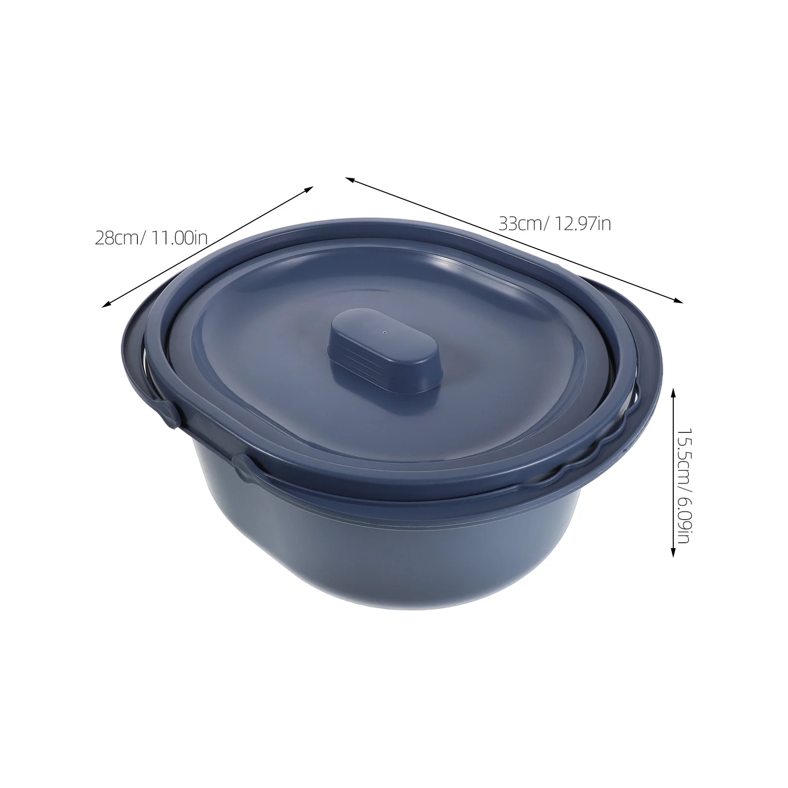 الأزرق قعادة دلو الثقيلة السرير عموم لكبار السن مع غطاء المحمولة مبولة للمنزل مستشفى استخدام غرفة وعاء للجنسين المريض البول