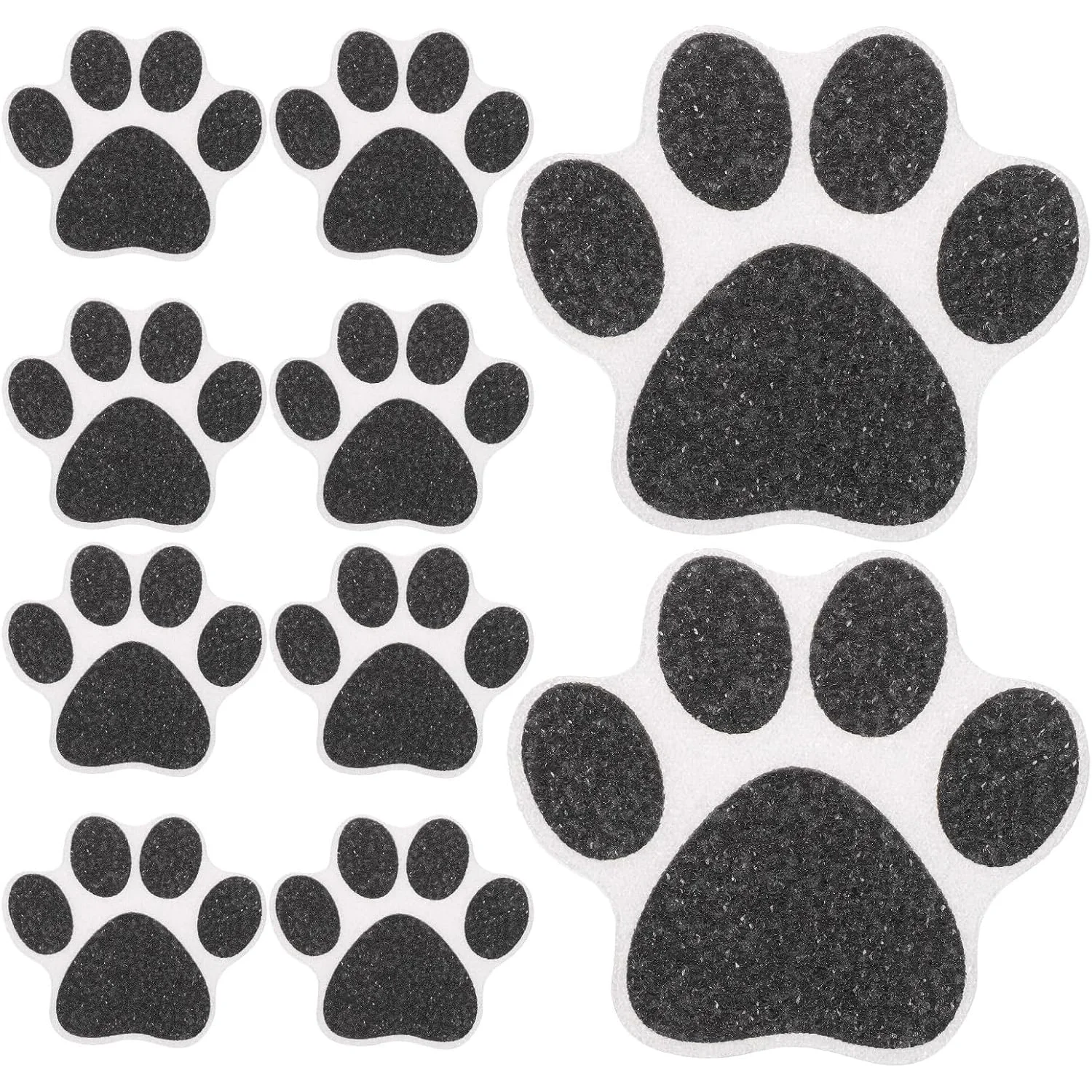10pcs Frosted Anti-Slip Bathtub Stickers Shower Floor Stickers Cat Paw Shaped Stickers Suitable for Bathtub Bathroom Pool