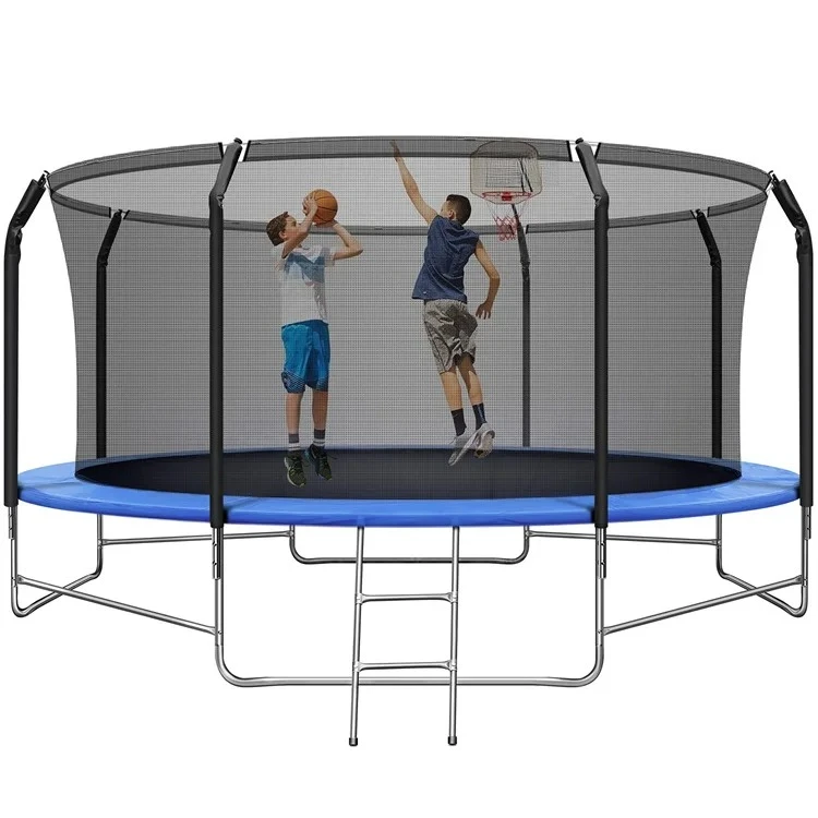 Trampolim de exercício elástico ao ar livre adulto cama elástica grande treino trampolim para adulto 6m com rede de segurança