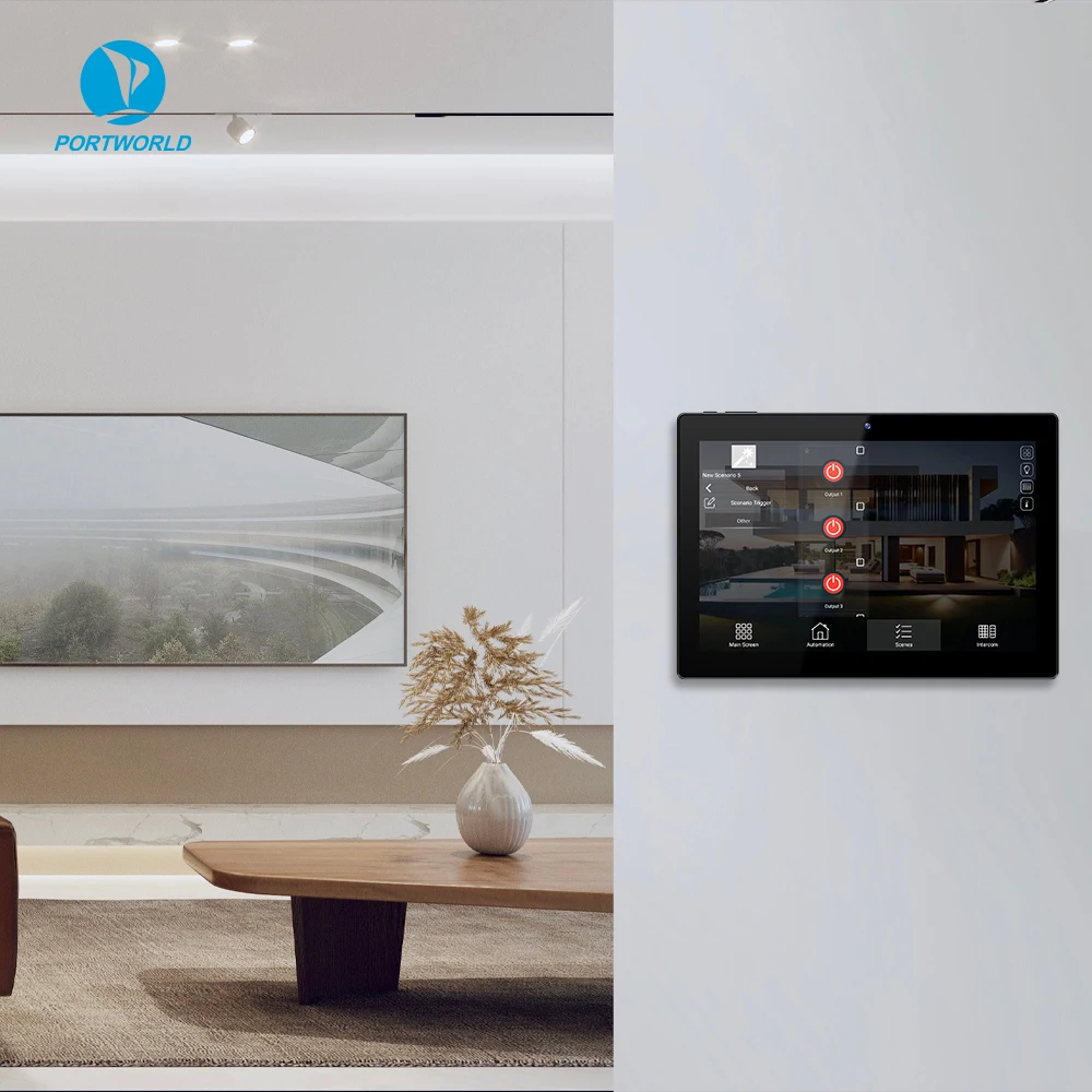 10.1 Inch KNX POE Touch Screen YC-SM1011 Android Linux Smart Home Villa Hotel Building Automation Wall Control Panel