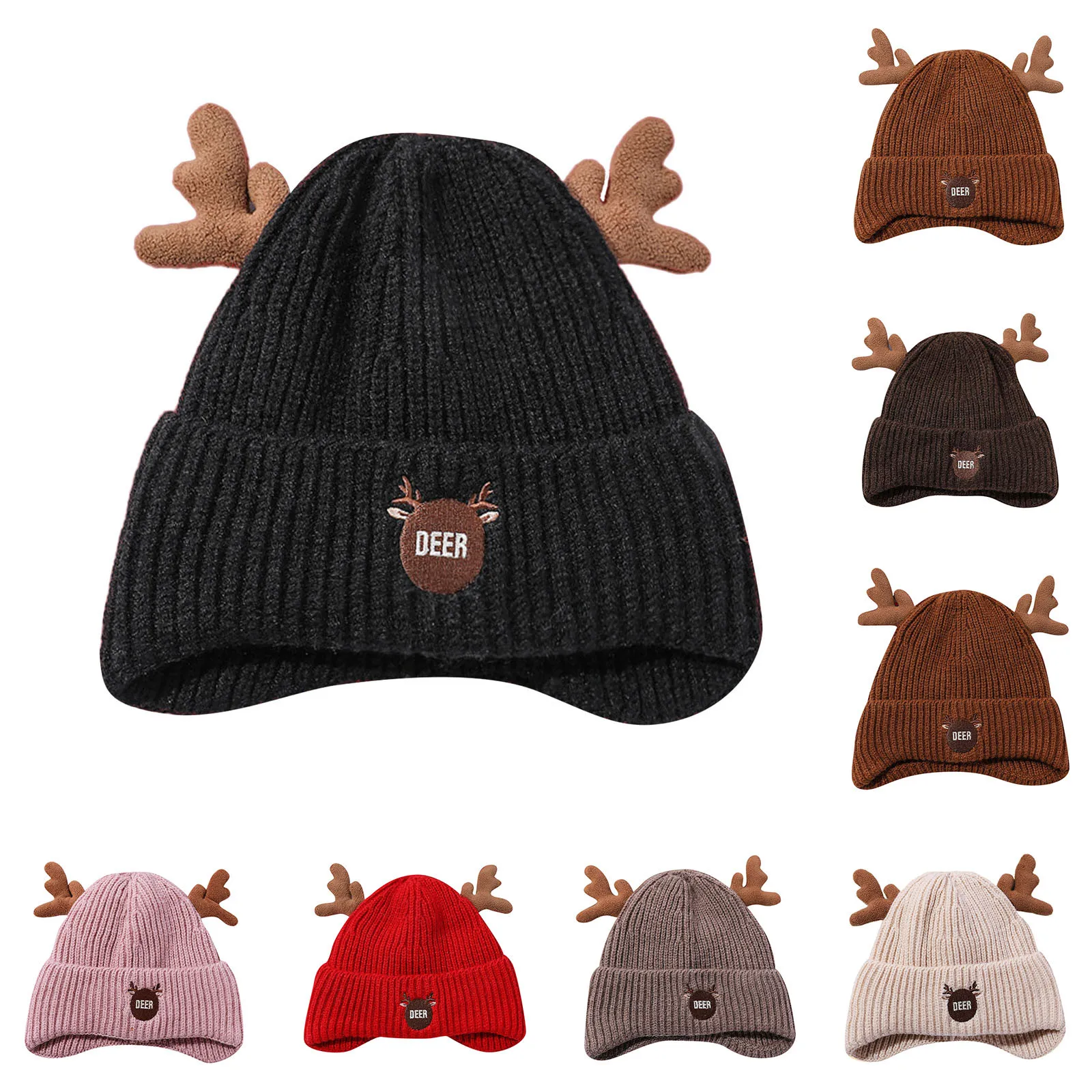 2024 Women Winter Warm Hat Noel Bucket Hat Women Autumn Winter Handmade Christmas Pattern Knit Beanies INS y2k Deer Decoration