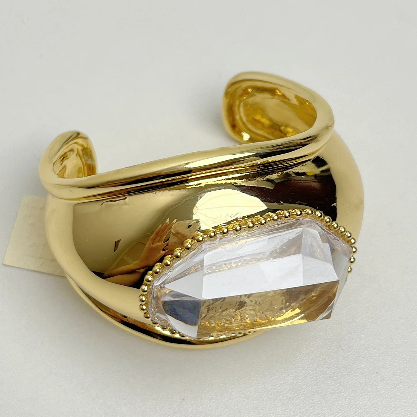 

fashion large bangle for women metal jewelry gold color adjustable bracelet