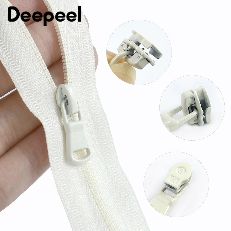 

20/30/50Pc 3# Reversed Zippers Slider for Nylon Zips Clothes Sewing Zipper Decorative Zip Repair Kits Cursor Replace Accessories