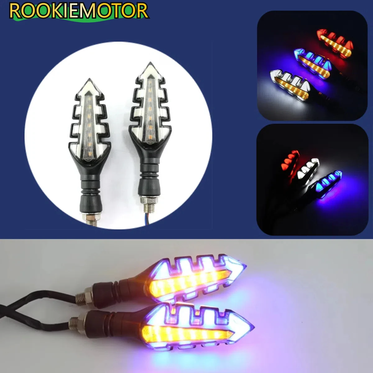 

Universal Motorcycle Modified Flowing Water Lights 12V Turn Signal Lights