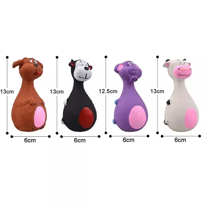 Squeaky Dog Rubber Toys Bite Resistant Dog Latex Chew Toy Animal Shape Puppy Sound Toy Pet Supplies For Small Medium Large Dog