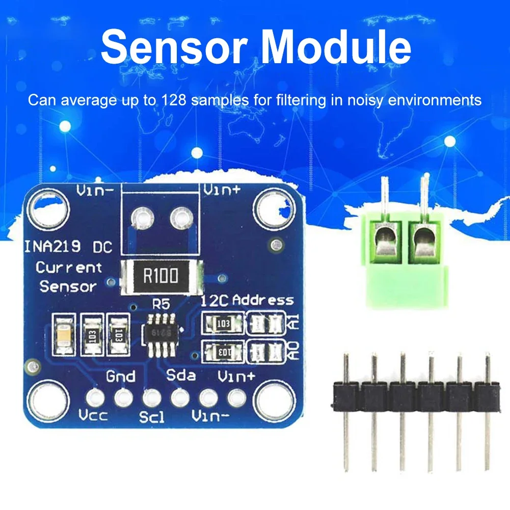 10-1PC MCU-219 INA219 Bi-directional Current Sensor Breakout Module I2C Zero Drift Power Monitoring Sensor Module High-precision