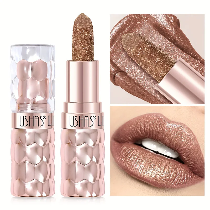 12 色パール仕上げ口紅防水キスプルーフ長持ち保湿口紅、マイクロシマーで一日中着用可能、美しさを演出します。