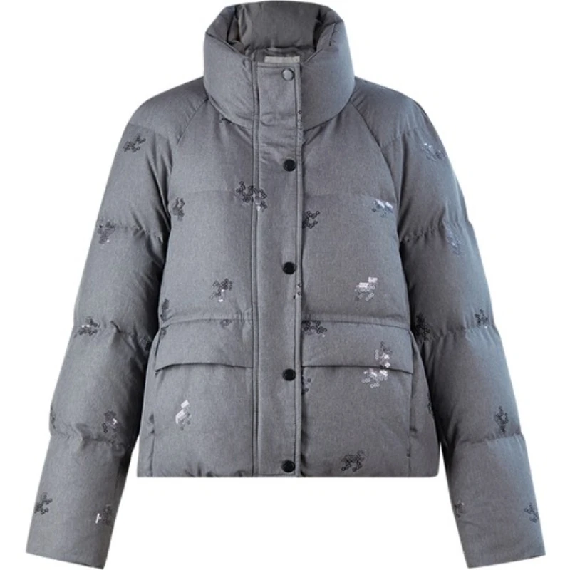 SENTUBILA hiver chaud vers le bas manteaux pour femme col montant doudoune 2025 hiver mode trajet femme vêtements W54YC2880