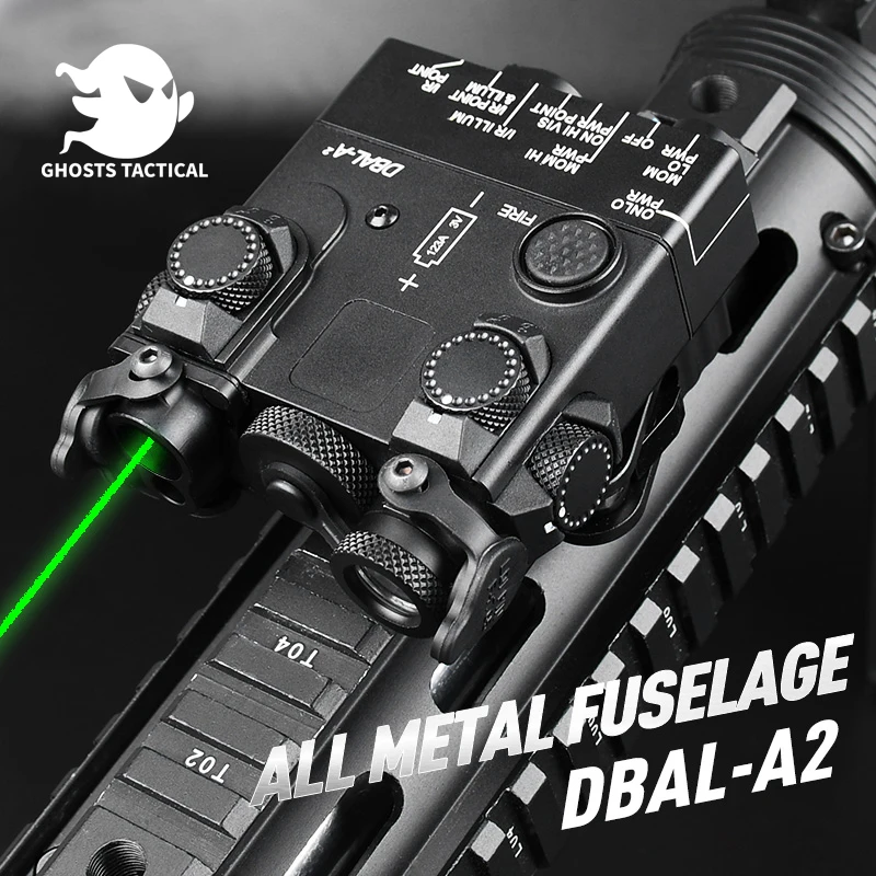 DBAL-A2 Tactical Metal Red Green Blue Dot IR Laser Aiming at high power flash LED White Light Strobe Hunting Weapon Light