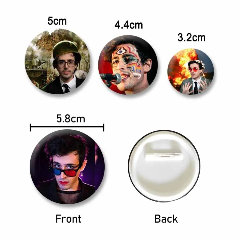 Pop Singer Will W-wood and The Tapeworms Coin Badge Clothes Backpacks Hats Decor Pins Accessories Round Brooch Jewelry Ornaments