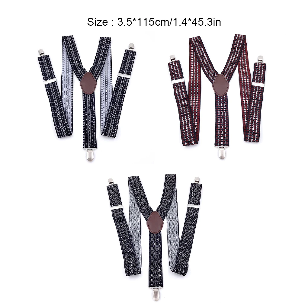 Men Clips Suspenders Braces Man Pants Straps Jeans Hanging Bands Adjustable Male Trouser Strap Clothes Accessory  Type 1