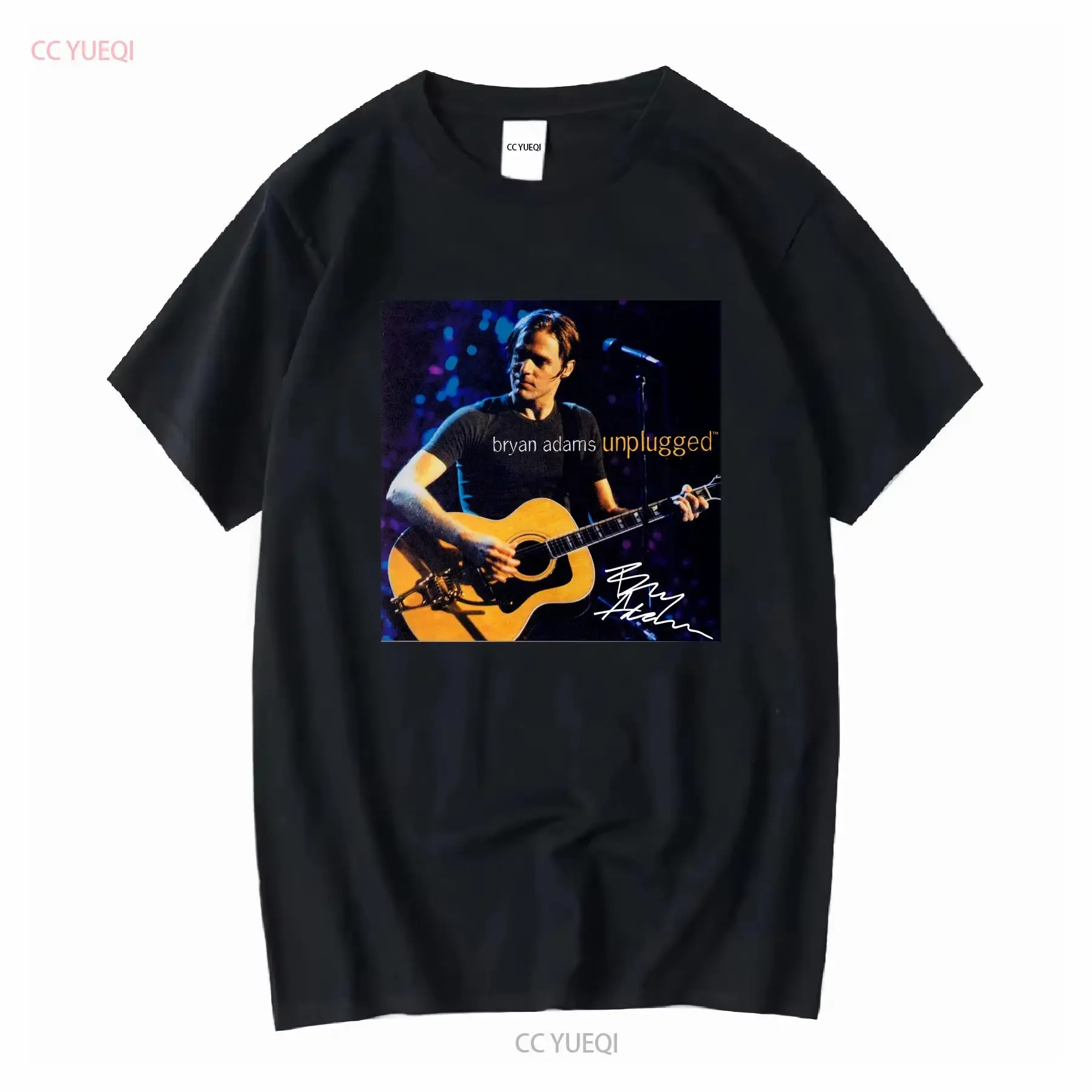 Desenchufado 1998 Vintage Bryan Adams camiseta negra hombres S 234XL H650 mangas largas o cortas vintage lavado ropa de calle cómoda