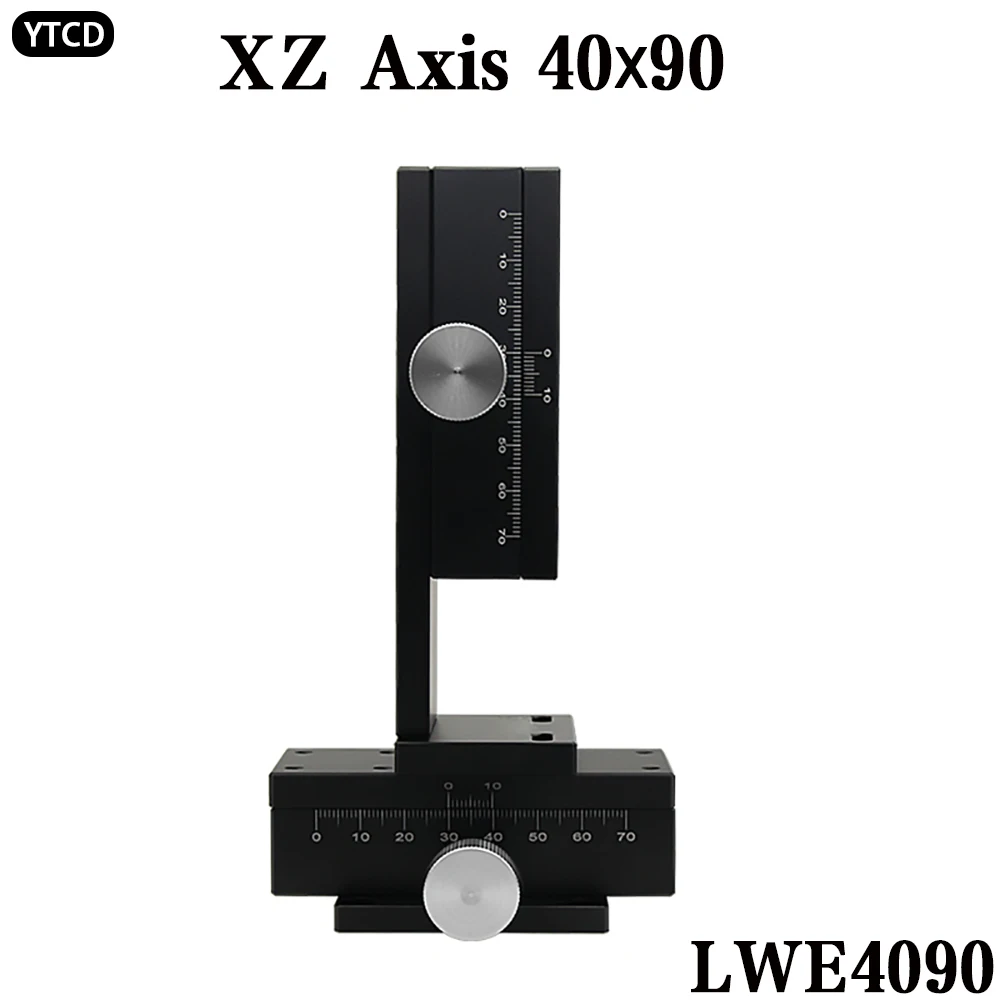 

XZ Axis LWE4090 40*90 Dovetail Groove Sliding Table Manual Platform Rack and Pinion Drive High Precision Knob Fine-Tuning Slide