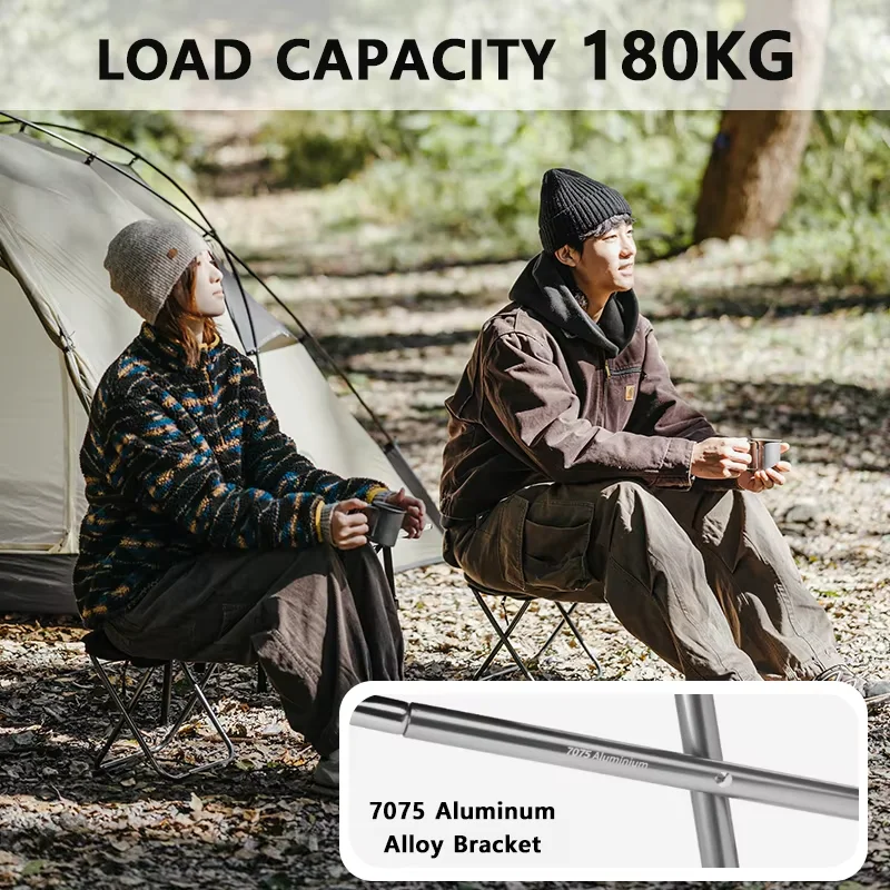 Naturehike Lightweight Outdoor Compact Portable Aluminium Alloy Folding Fishing Stool Collapsible Camping Seats Hiking Stool