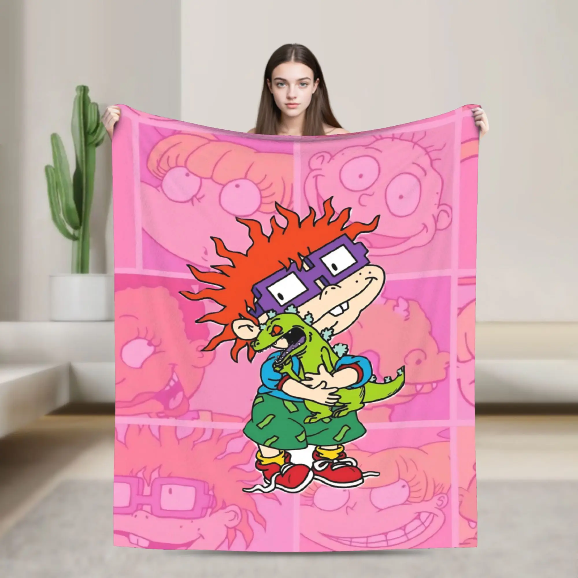 Cartoon R-Rugrats Blanket Multi-size Soft and Lightweight  Throw Blankets for Couch Sofa and Bed