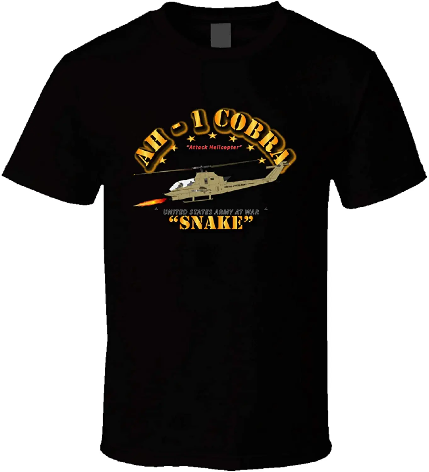 

AH-1 Cobra Helicopter Gunship T-Shirt. Summer Cotton Short Sleeve O-Neck Mens T Shirt New S-3XL