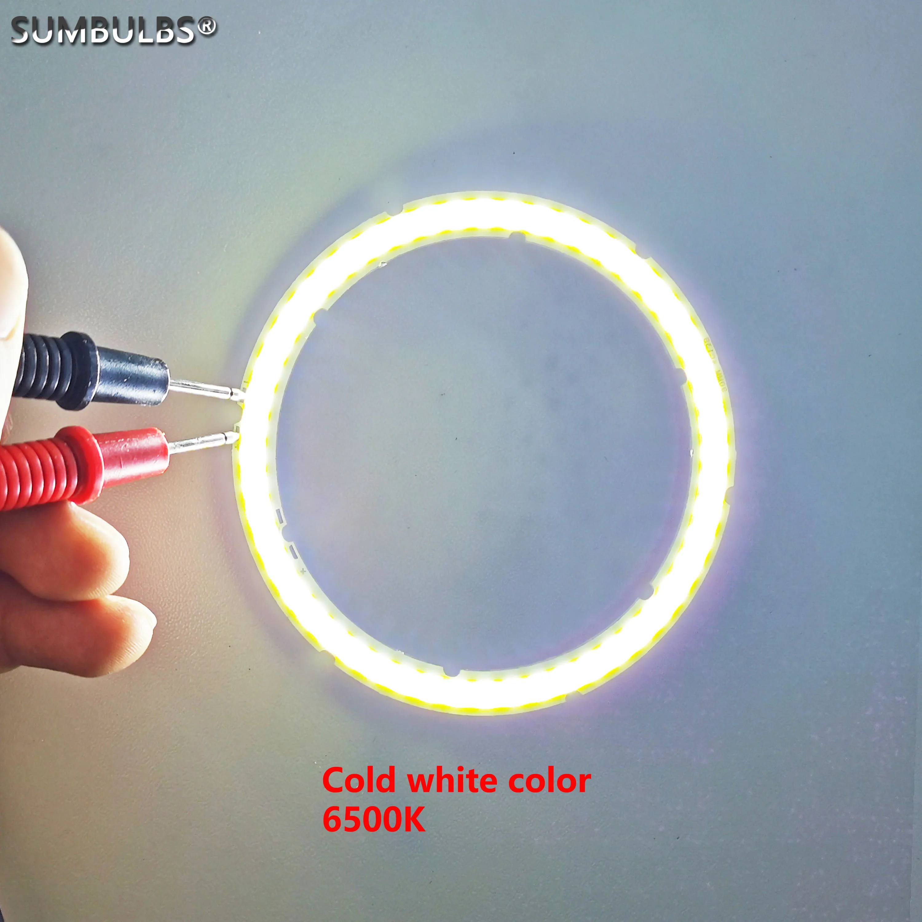 Imagem -03 - Fonte de Luz Led Cob Ring para Lâmpada Faça Você Mesmo Forma Anual Branco Frio Quente Olhos de Anjo 12v dc 20 Mm120 mm 2w-12w