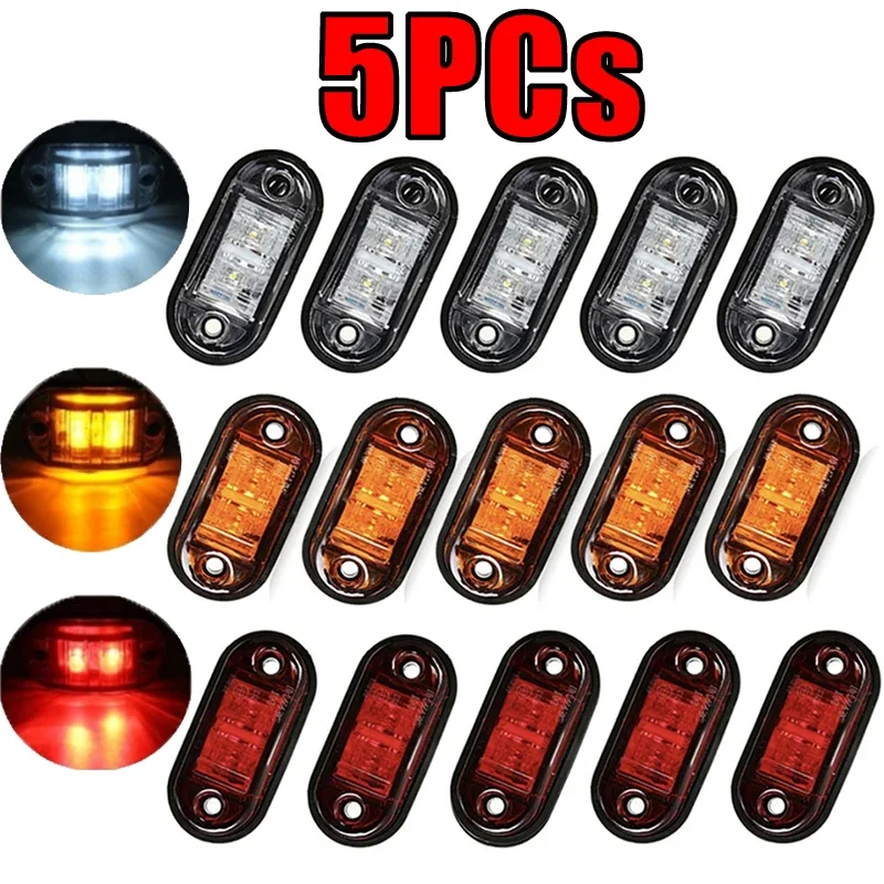 

5pcs Durable Led Side Marker Lights for Trailer Trucks Caravan Side Clearance Marker Light Lamp Led Lights for Car Accessories