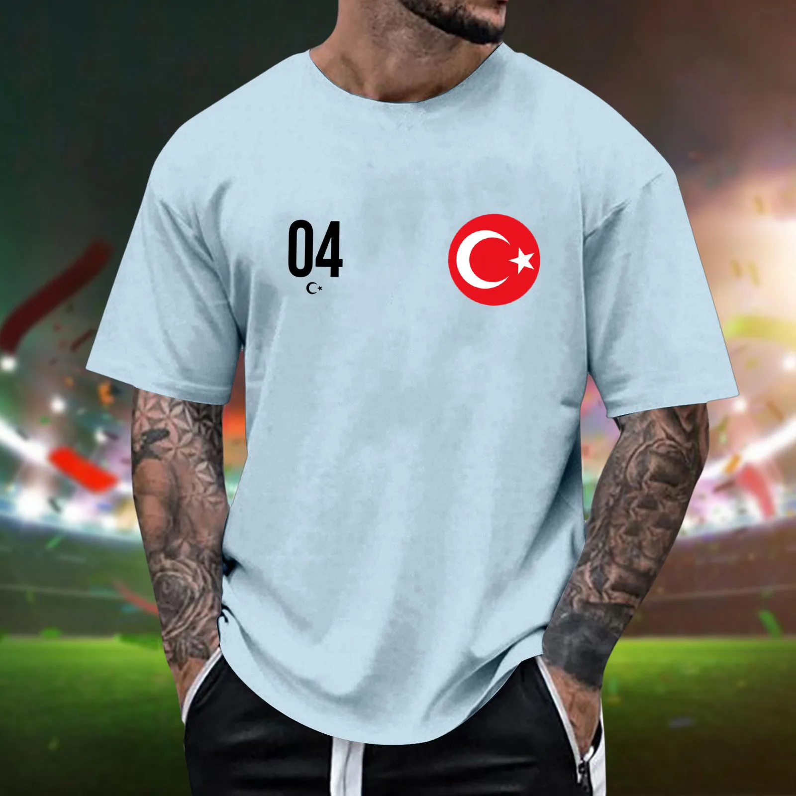 Fashion Turkish Flag Print T-Shirts Men\'s 2024 Casual Summer Turkey Tee Shirts Printed Short Sleeve O-Neck T-Shirt Male Top Tee