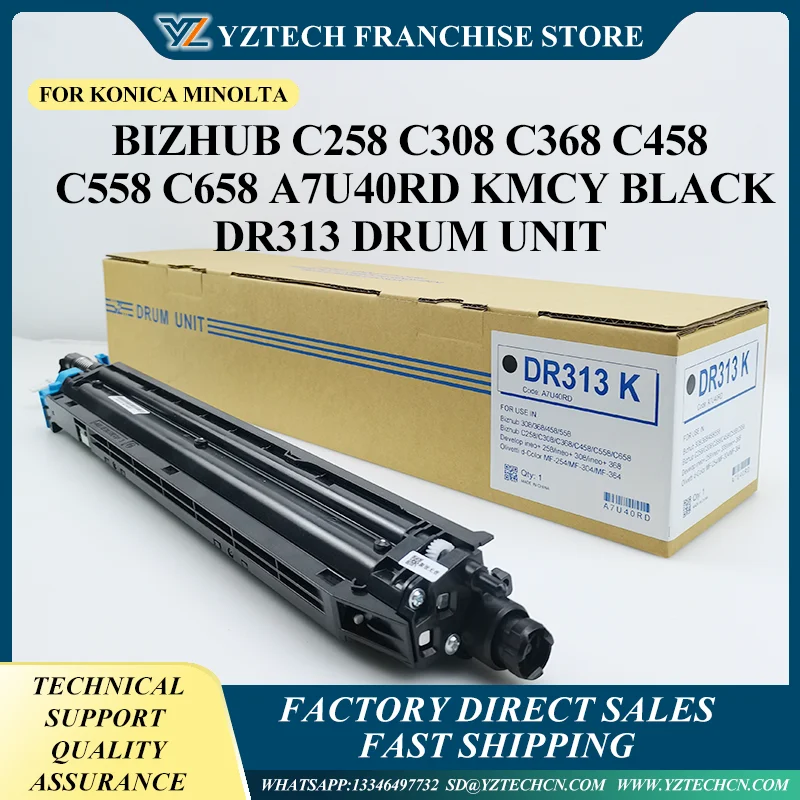 

1X A7U40RD New DR313K DR313 Drum Unit For KONICA MINOLTA Bizhub C258 C308 C368 C458 C558 C658 DR313 A7U40TD Drum Unit