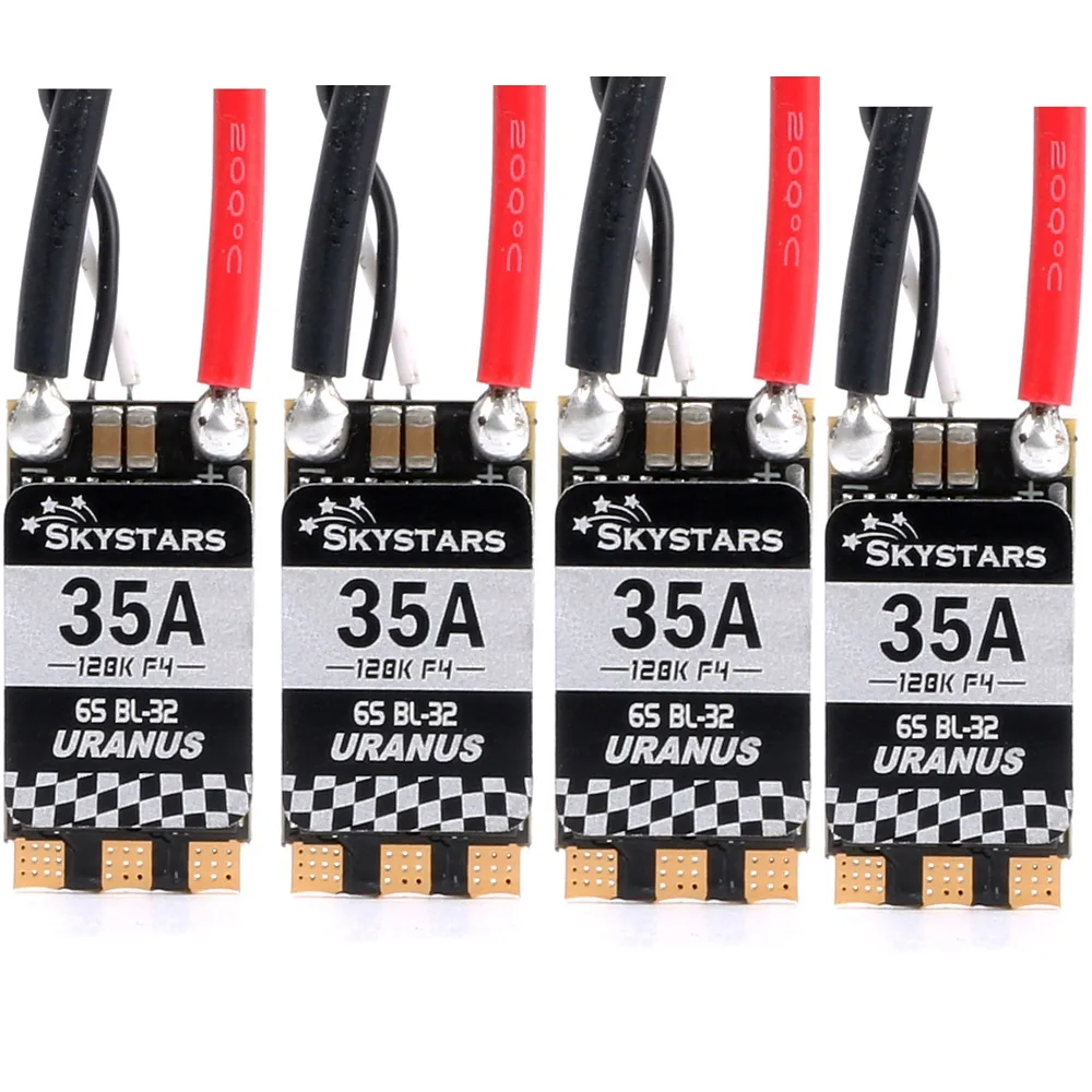 4ชิ้น35A Uranus32 skystars F4 ESC 128K MCU 3-6S ESC 40V แรงดันสูงและมอสเฟ็ตขนาดใหญ่