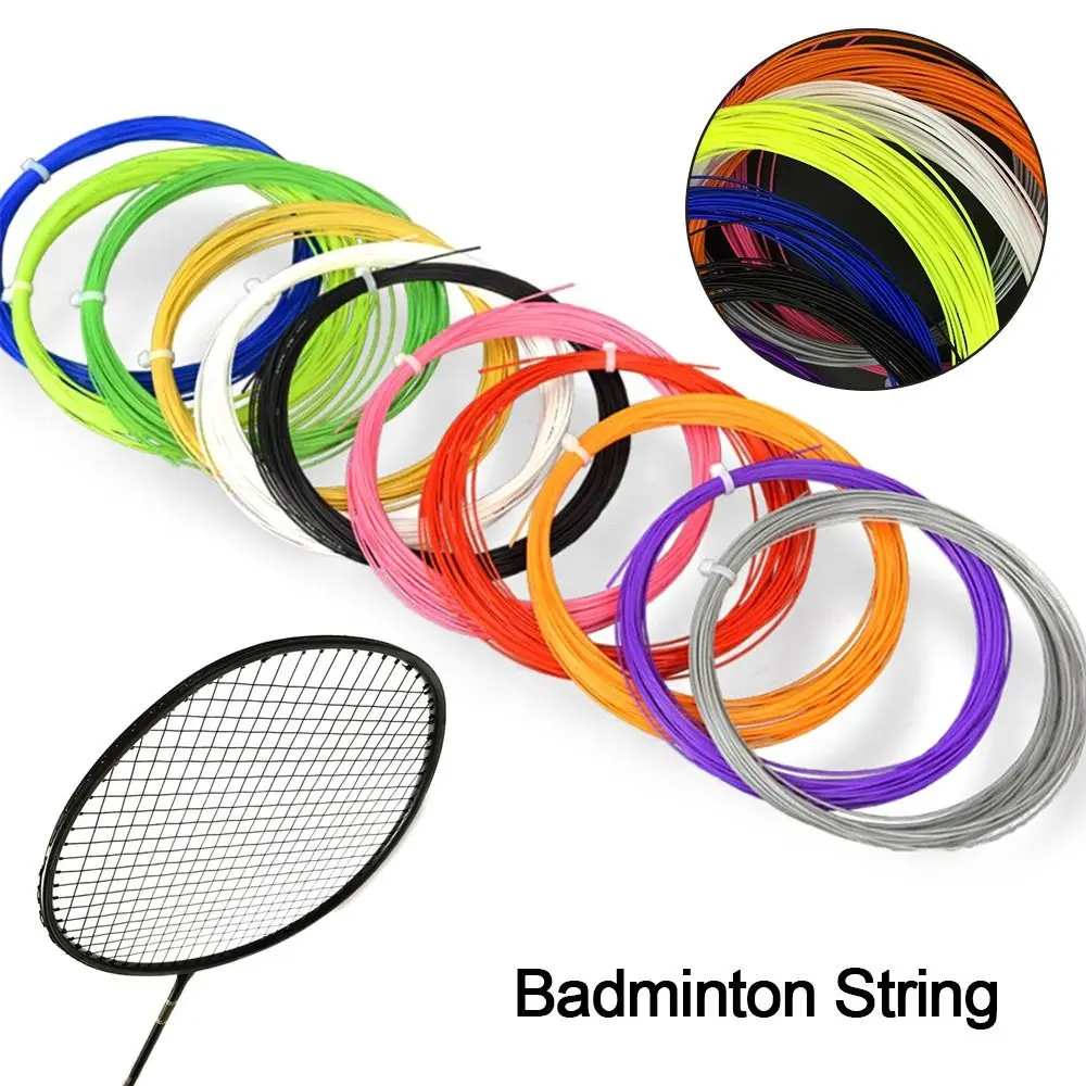 Raqueta de entrenamiento de cuerda de Bádminton de alta flexibilidad, cuerda de raqueta absorbente de golpes de nailon, cuerda deportiva