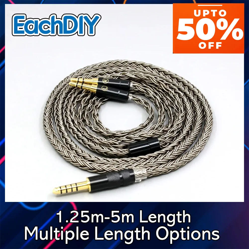 16 Core Grey Earphone Cable For Hifiman Sundara Ananda HE1000se V2 HE6se V2 V3 HE400se Arya He-35x XS LN008012
