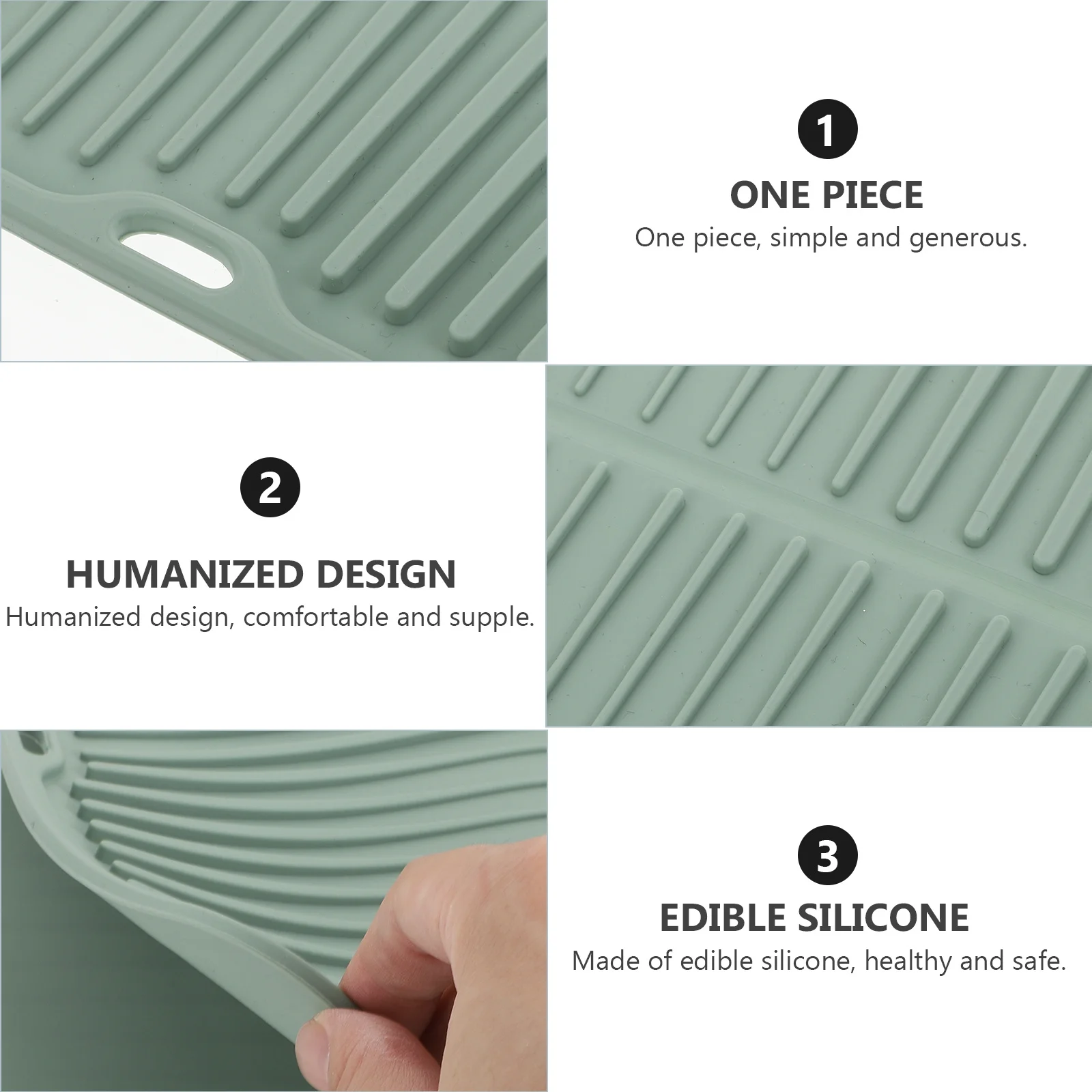 

1Pcs Heat Insulation Kitchen Drying Mat Silicone Dish Drain Pad Tableware Draining Pad for Home Kitchen Drying Mat
