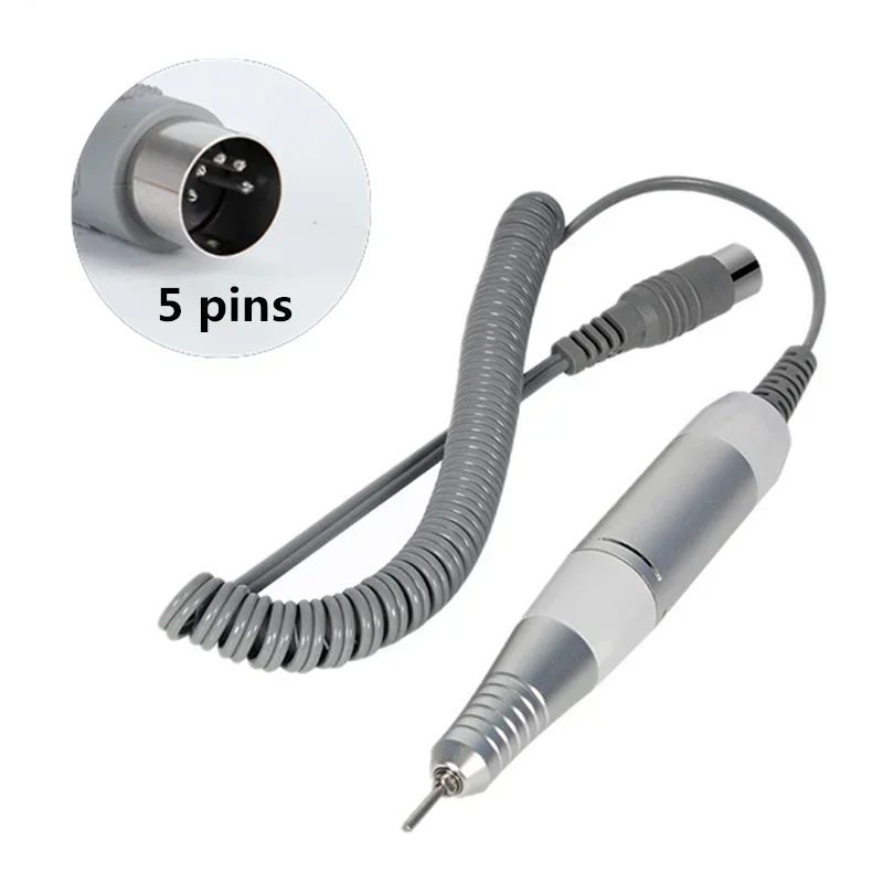 

35000rpm 5Pins Electric Nail Drill Machine Handle Handpiece Pedicure Replacement Pen Manicure Beauty Tool ABE Accessory Nail set