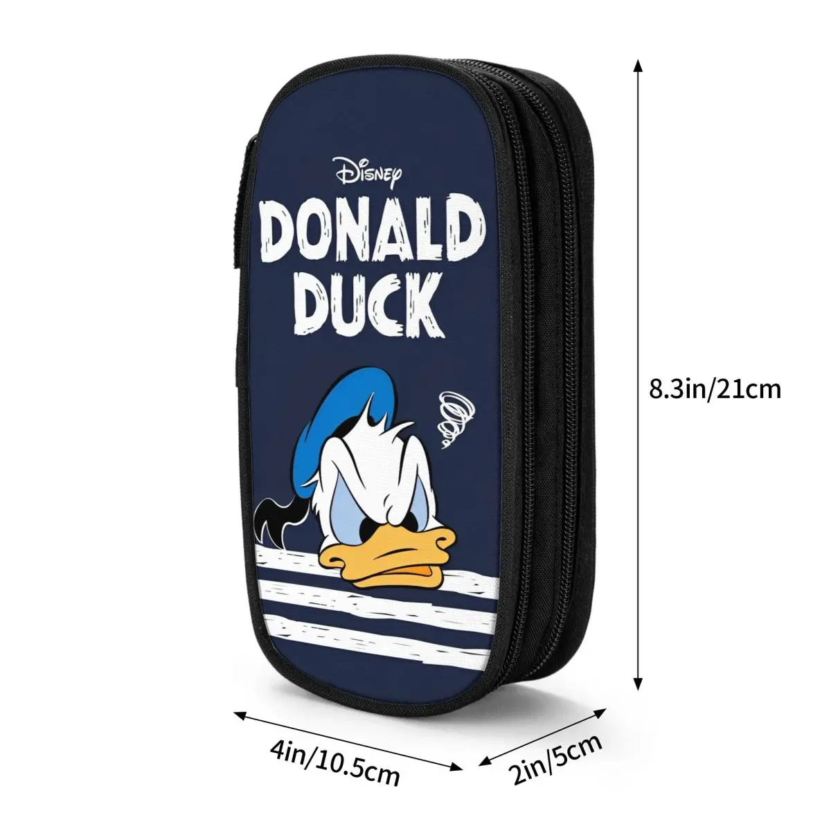 حقائب أقلام رصاص كرتونية من Donald Duck ، حقائب أقلام أنيمي لطيفة للفتيات والصبيان ، سعة كبيرة ، حقائب أقلام تجميل مكتبية